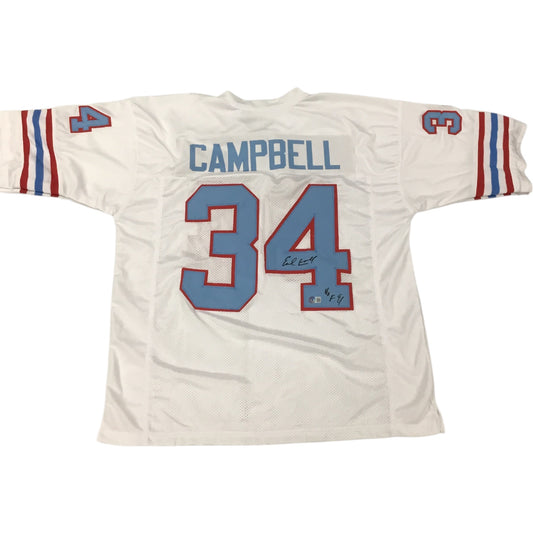 Earl Campbell Signed Houston Oilers #34 Jersey (Size XL, Excellent Condition)