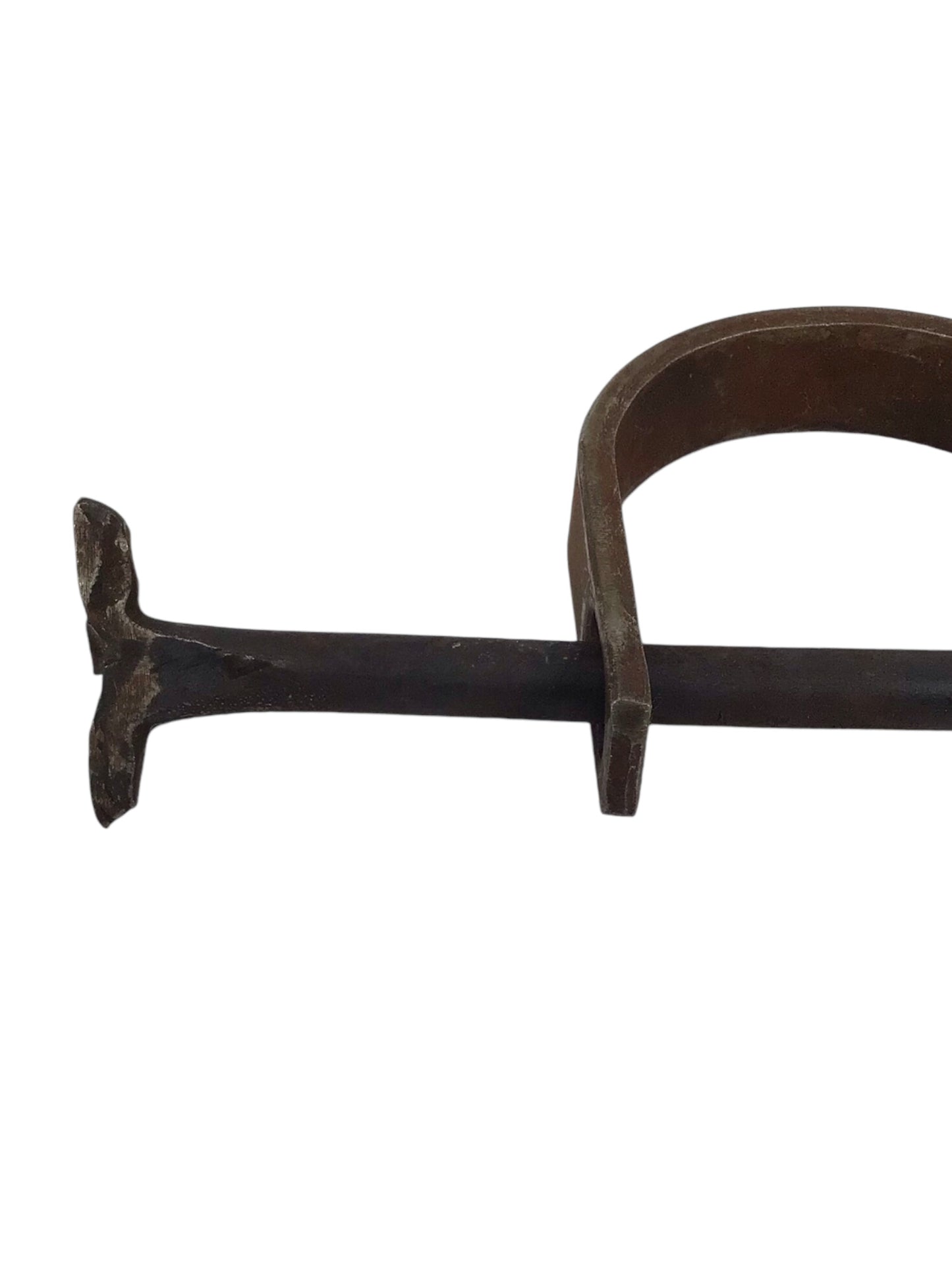 Early American 18th-19thC Antique Leg and Handcuffs with Original Lock