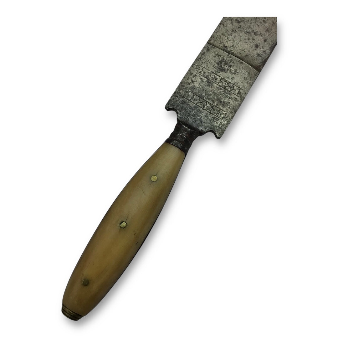 Early American Guardless Bowie Knife - Maker Marked