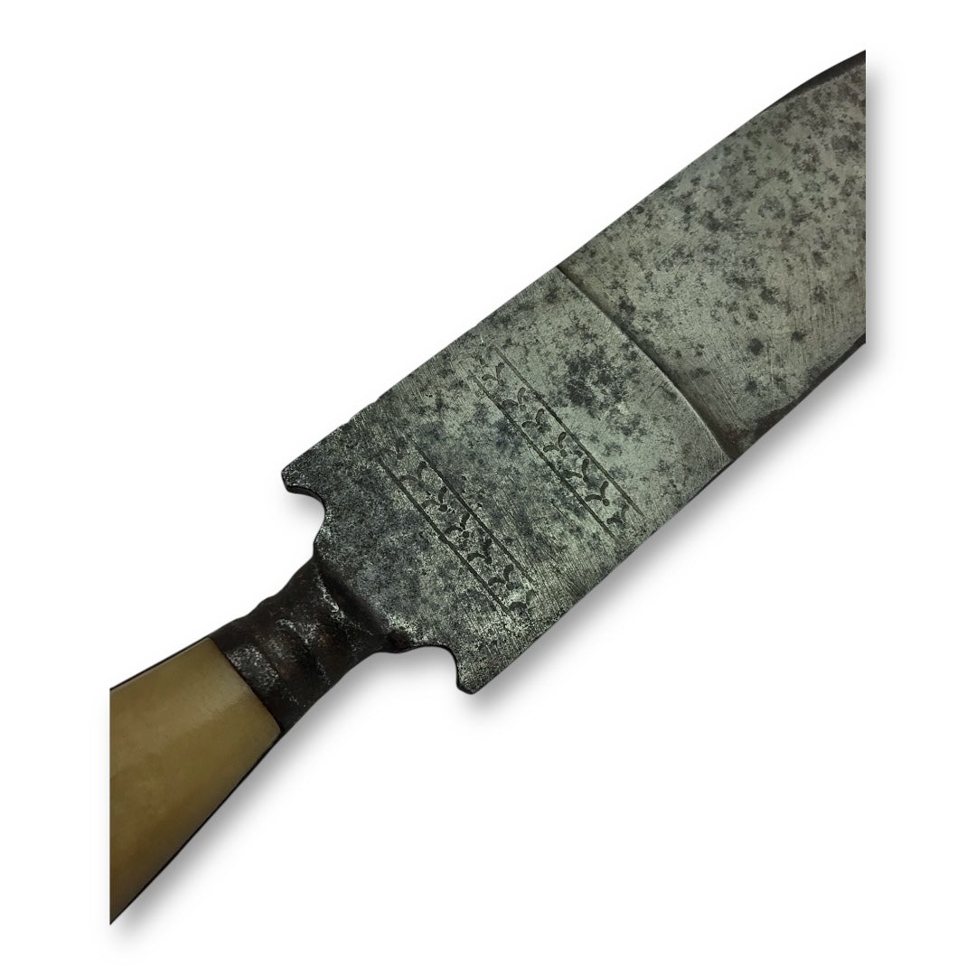 Early American Guardless Bowie Knife - Maker Marked