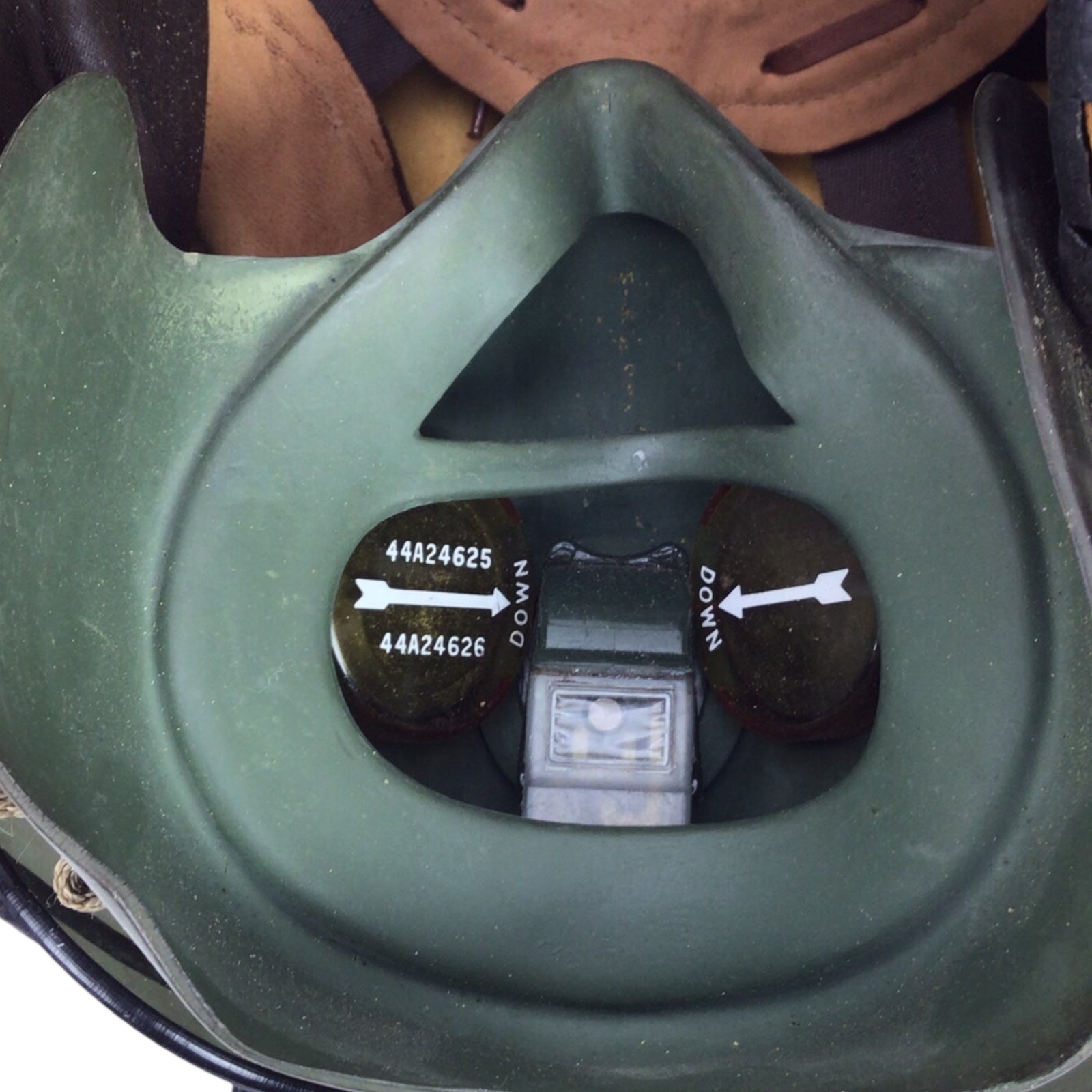 Early U.S. Vietnam War Jet Pilot Pittman Flight Helmet w/ Oxygen & Avionics and Air Force Markings