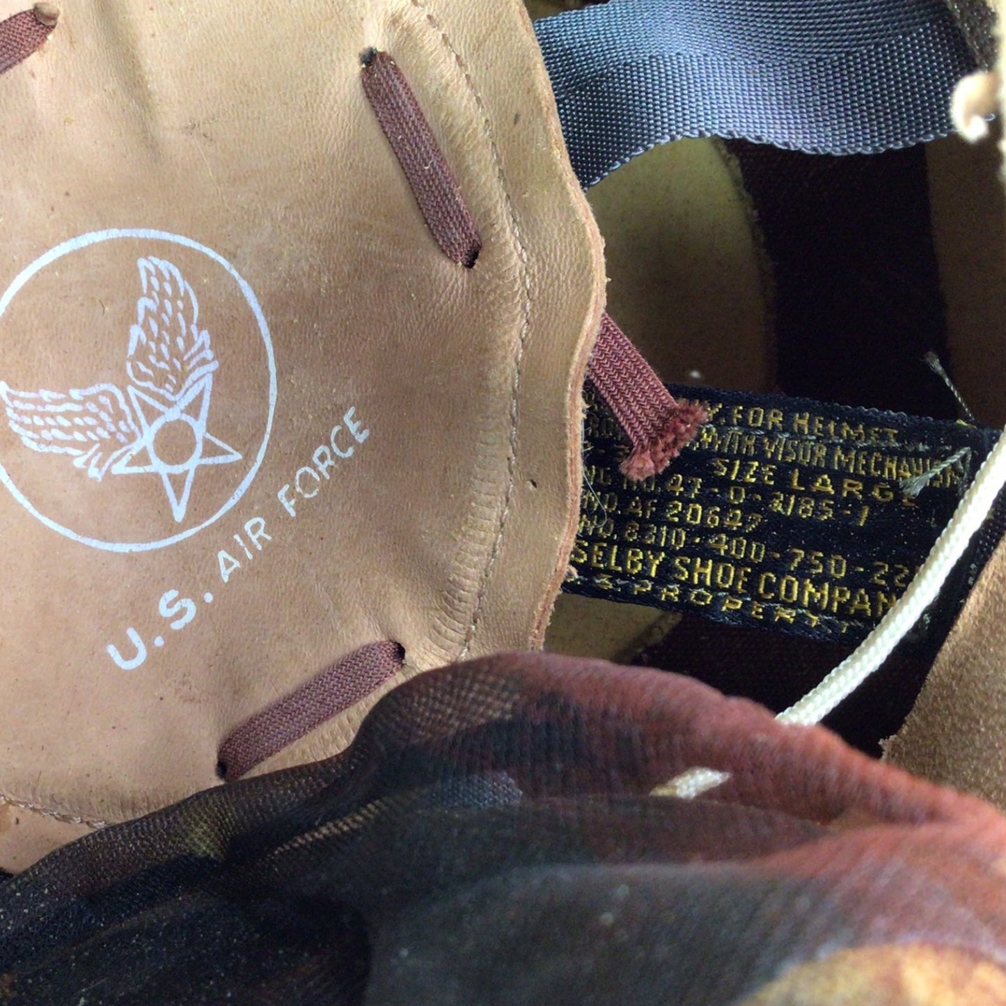 Early U.S. Vietnam War Jet Pilot Pittman Flight Helmet w/ Oxygen & Avionics and Air Force Markings