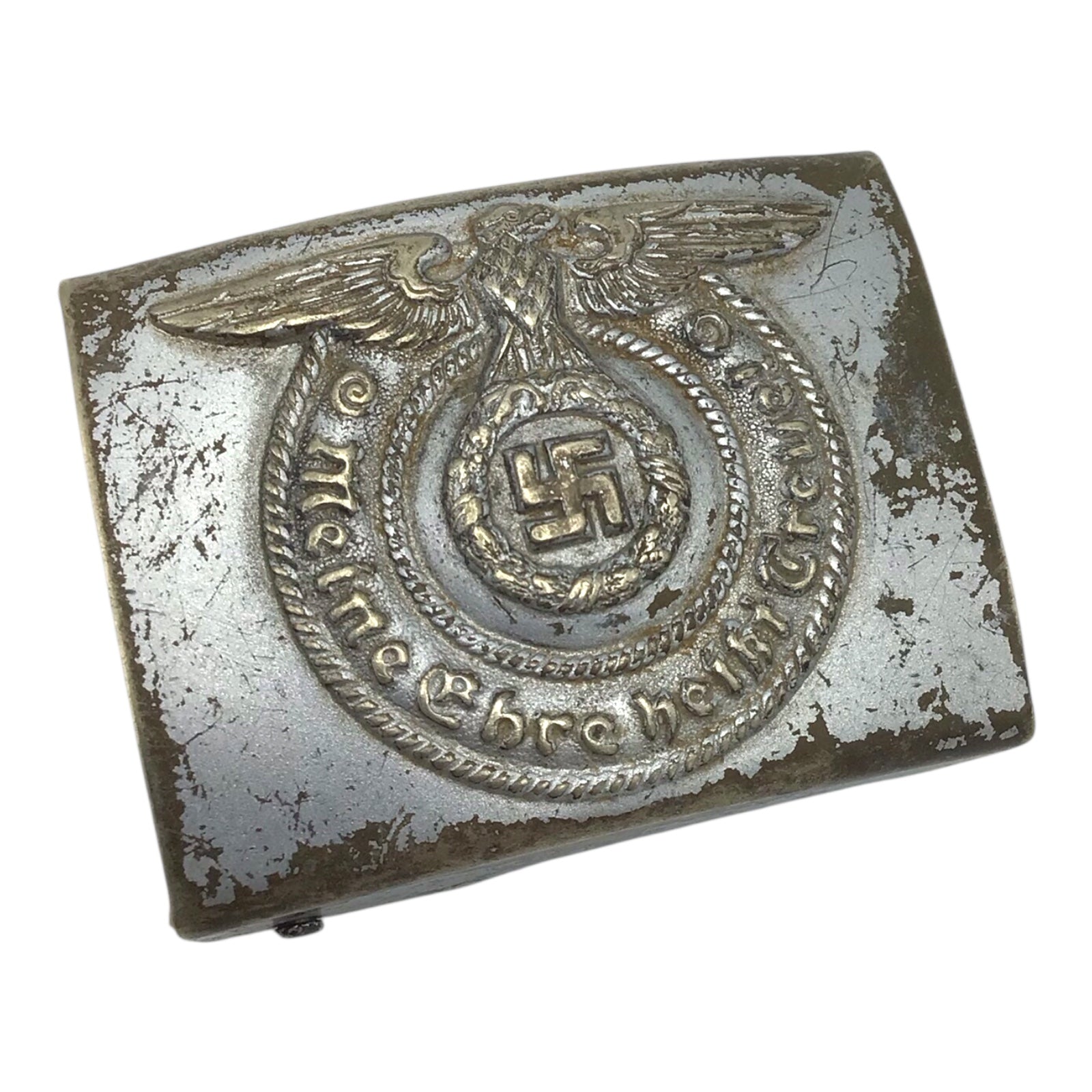 Early Waffen SS NCO Combat Worn Belt Buckle Veteran Bringback
