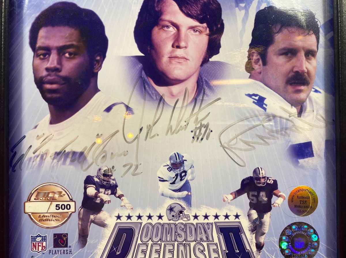Ed Jones John Dutton Randy White Autographed Photo 8x10 Dallas Cowboys