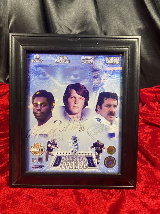 Ed Jones John Dutton Randy White Autographed Photo 8x10 Dallas Cowboys