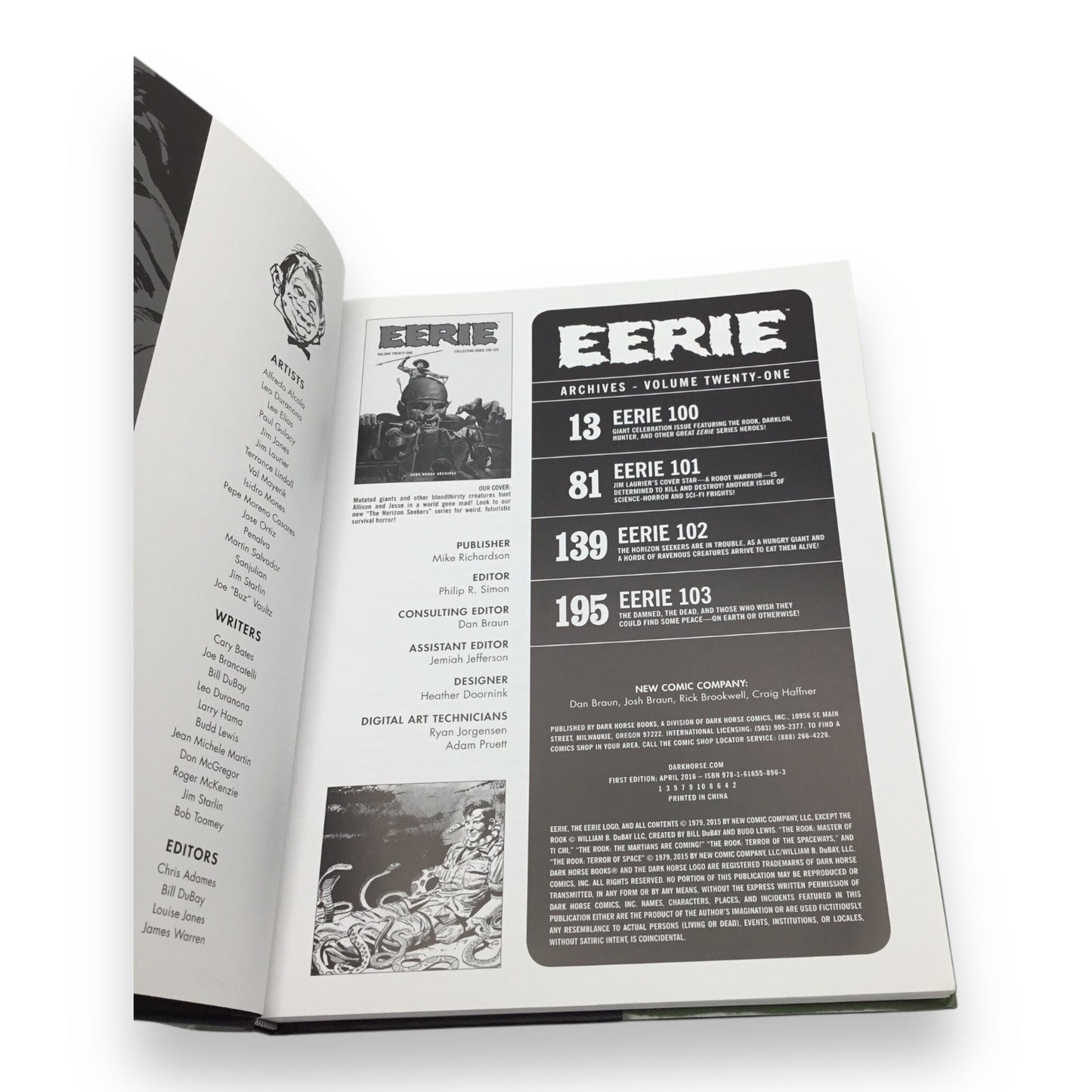 Eerie Archives Volume 21 Hardcover - Collecting Eerie #100-#103