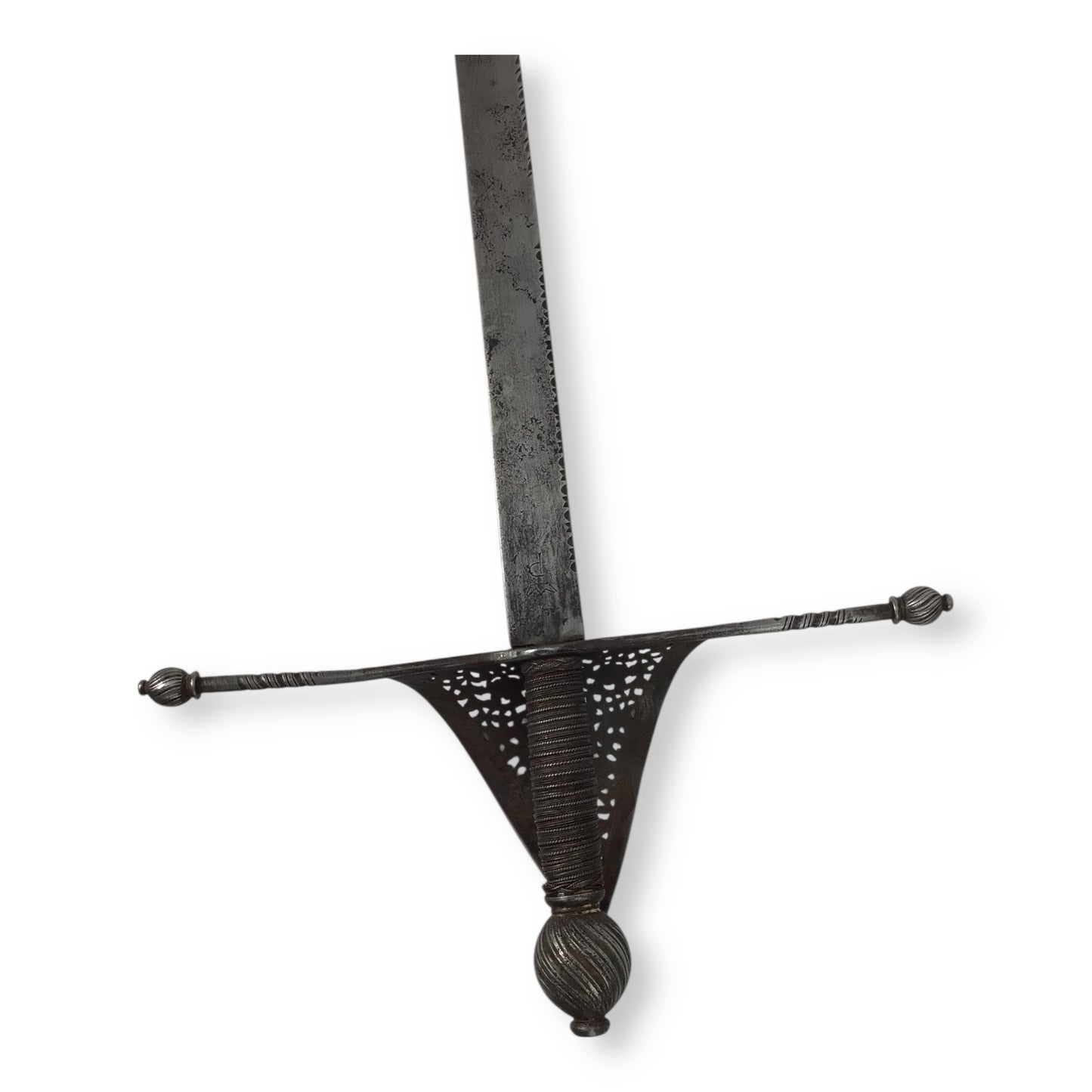 Elegant Spanish Pierced Guard Left Hand Dagger 17th to 18th Century
