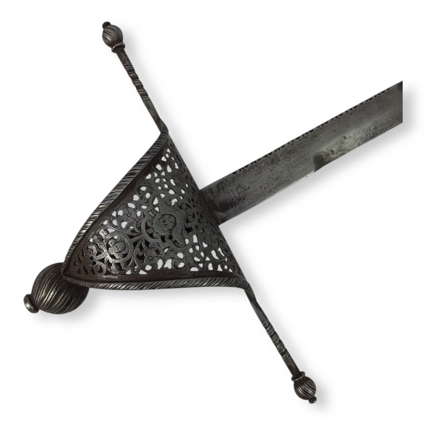 Elegant Spanish Pierced Guard Left Hand Dagger 17th to 18th Century
