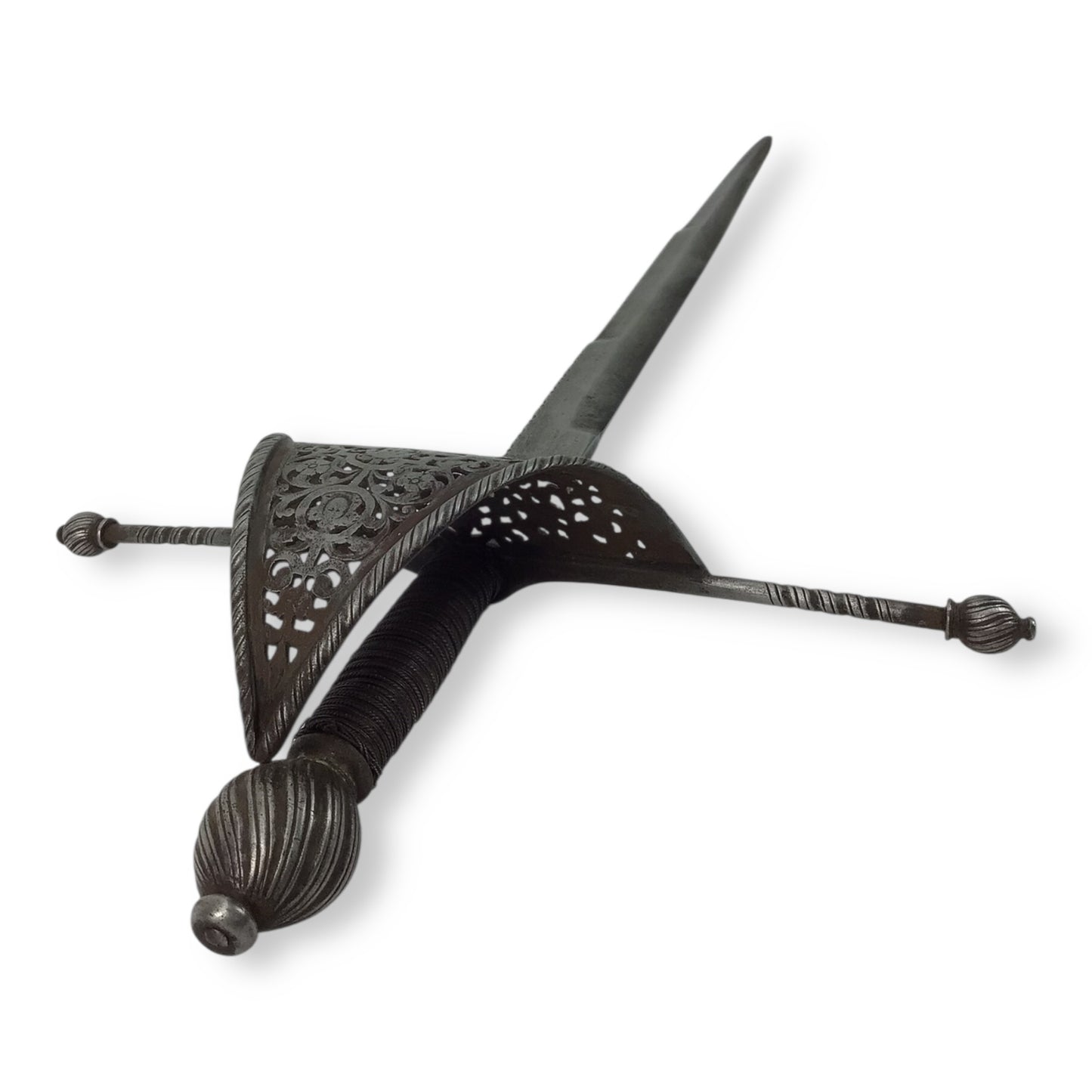 Elegant Spanish Pierced Guard Left Hand Dagger 17th to 18th Century