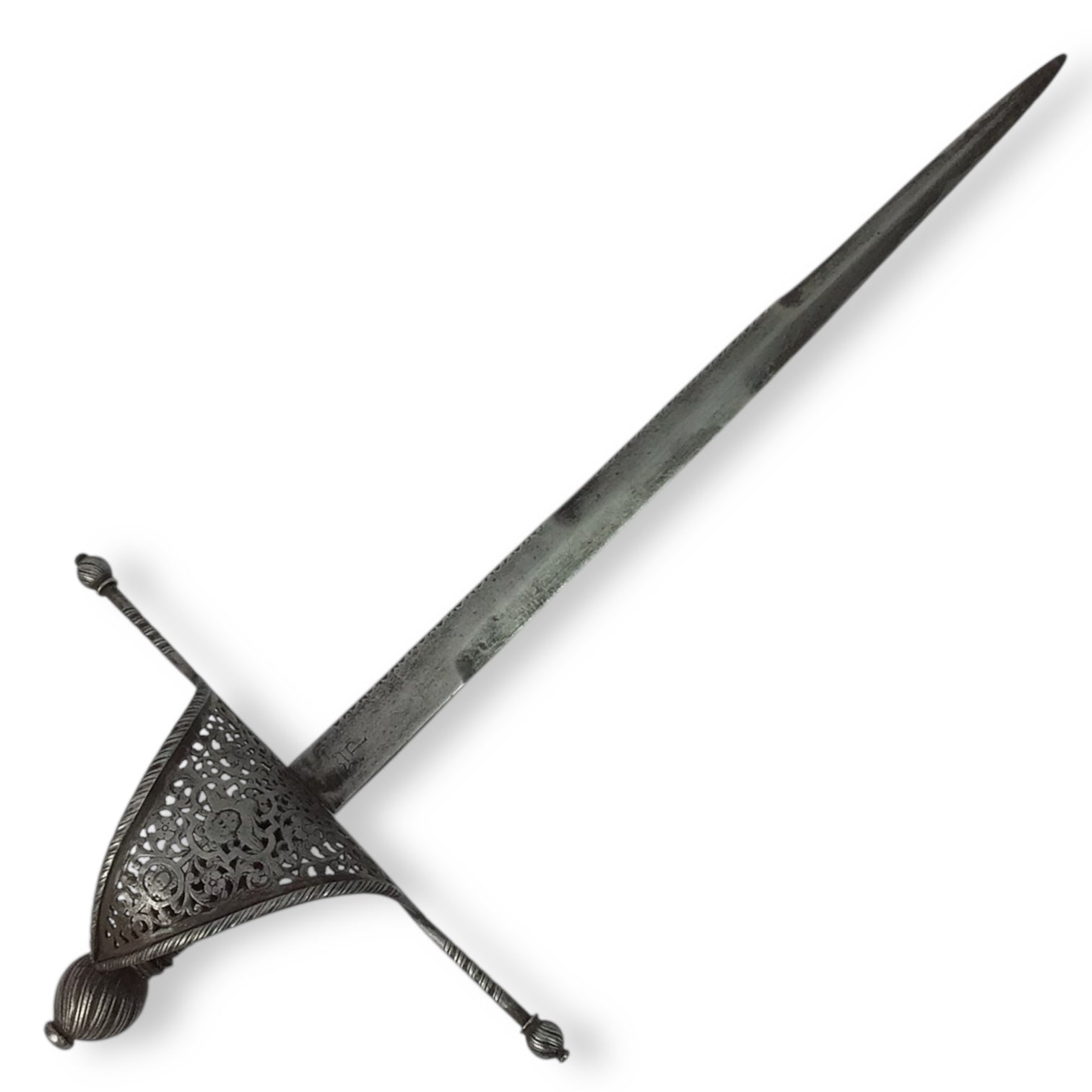 Elegant Spanish Pierced Guard Left Hand Dagger 17th to 18th Century