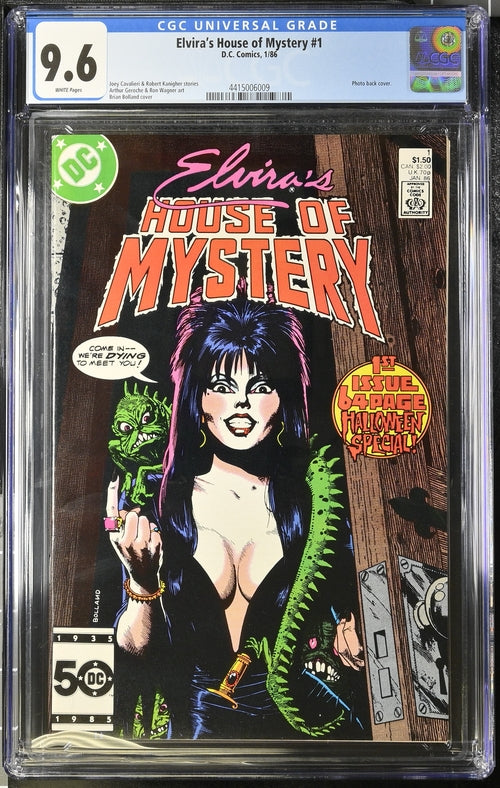 Elvira's House of Mystery #1 - DC Comics 1986 - CGC 9.6 - Brian Bolland cover