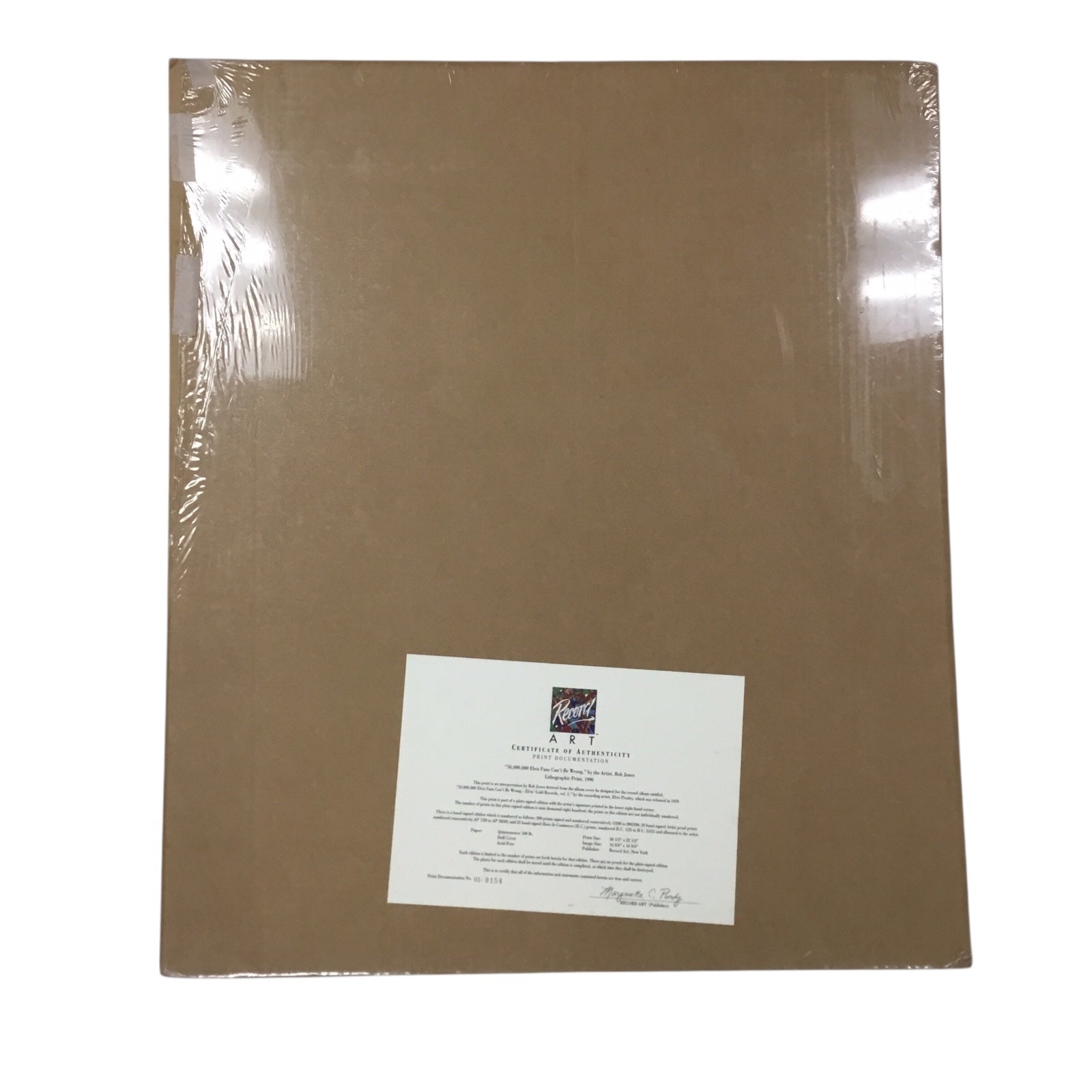 Elvis Presley “50,000,000 Elvis Fans Can’t Be Wrong” 1990 Lithograph by Bob Jones (Plate Signed, COA, Sealed)