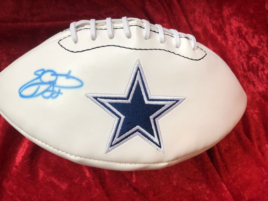 Emmitt Smith Cowboys Certified Authentic Autographed Football Shadowbo –  Collectors Crossroads