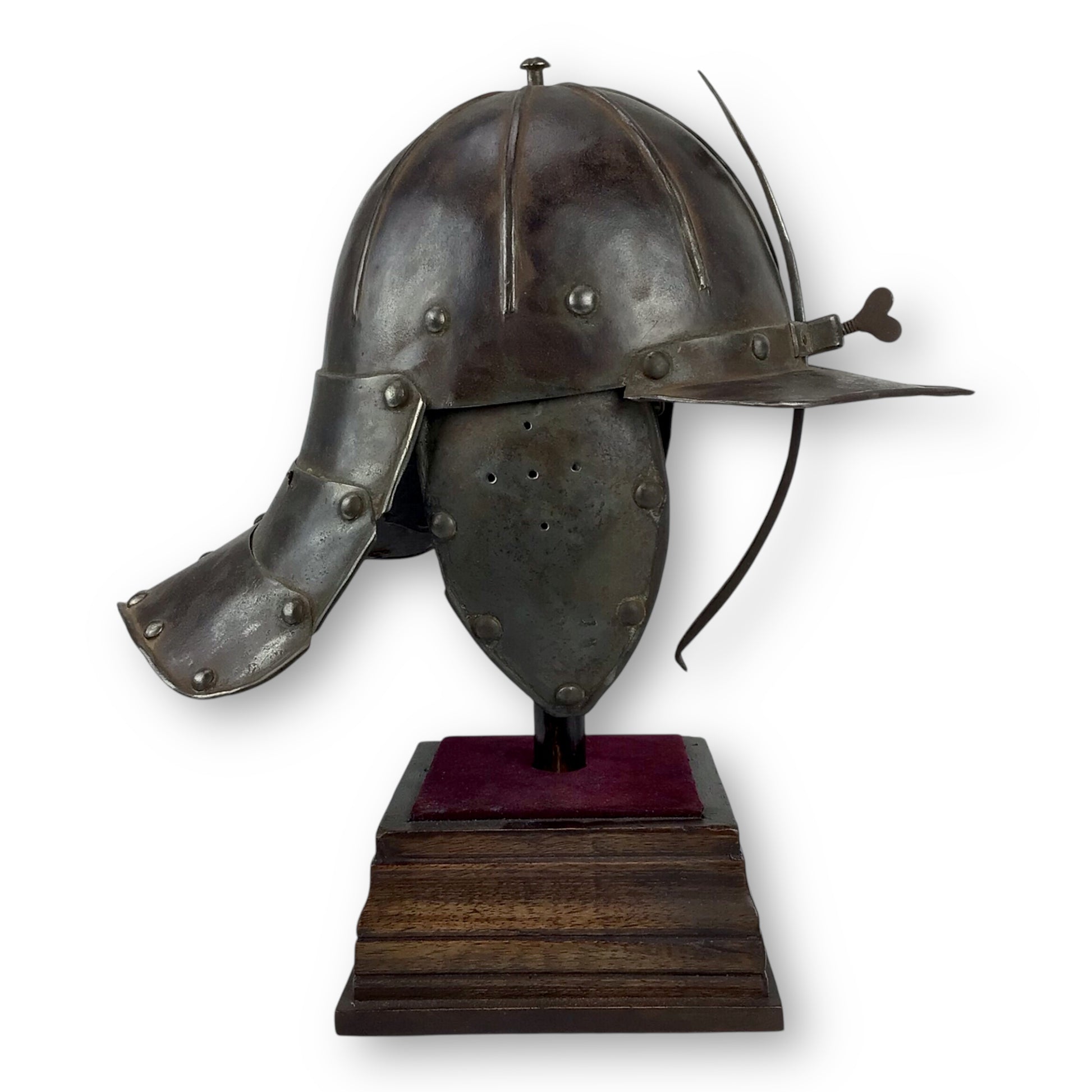 English Cromwellian Lobster-Tail Burgonet Helmet - Circa 1630-1660