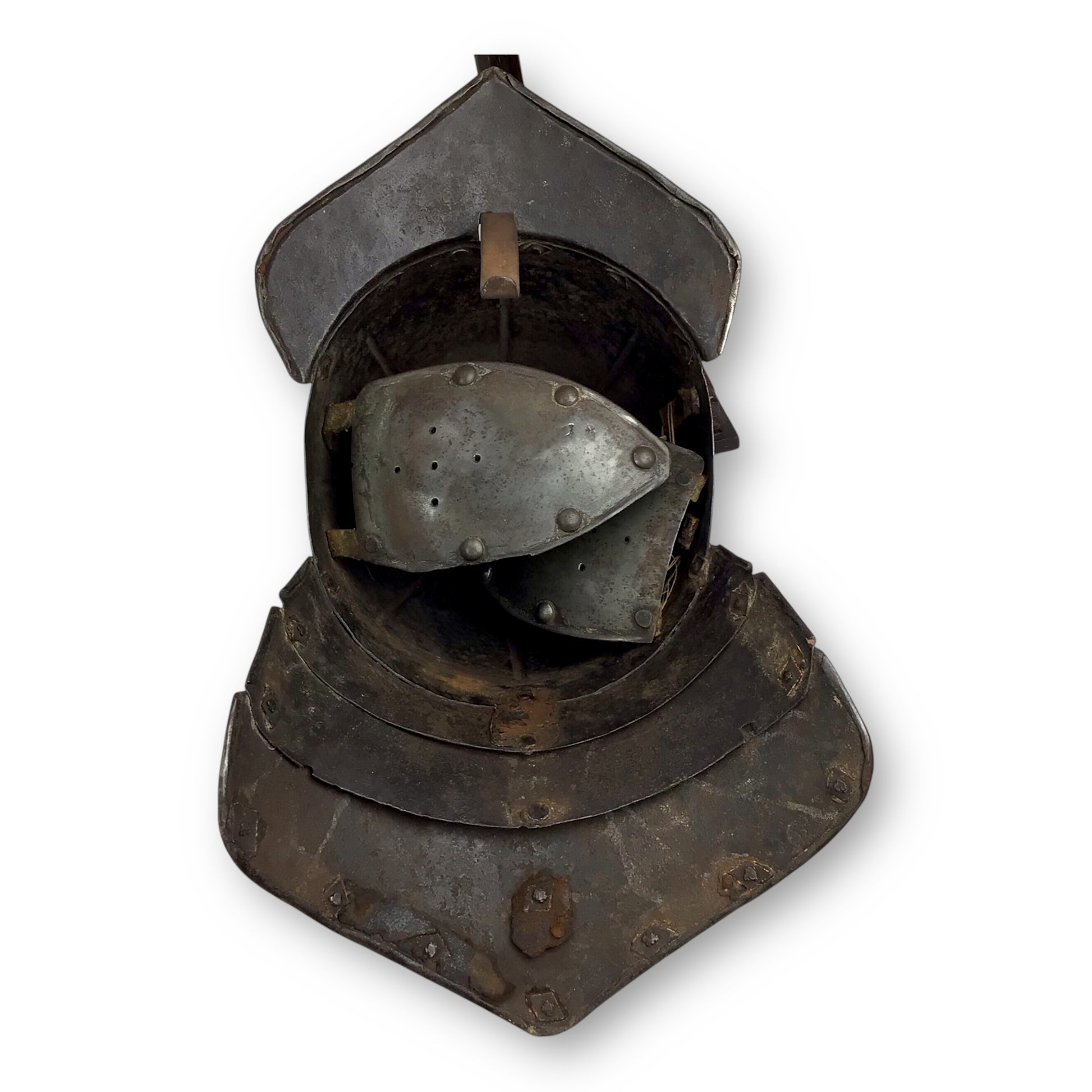 English Cromwellian Lobster-Tail Burgonet Helmet - Circa 1630-1660