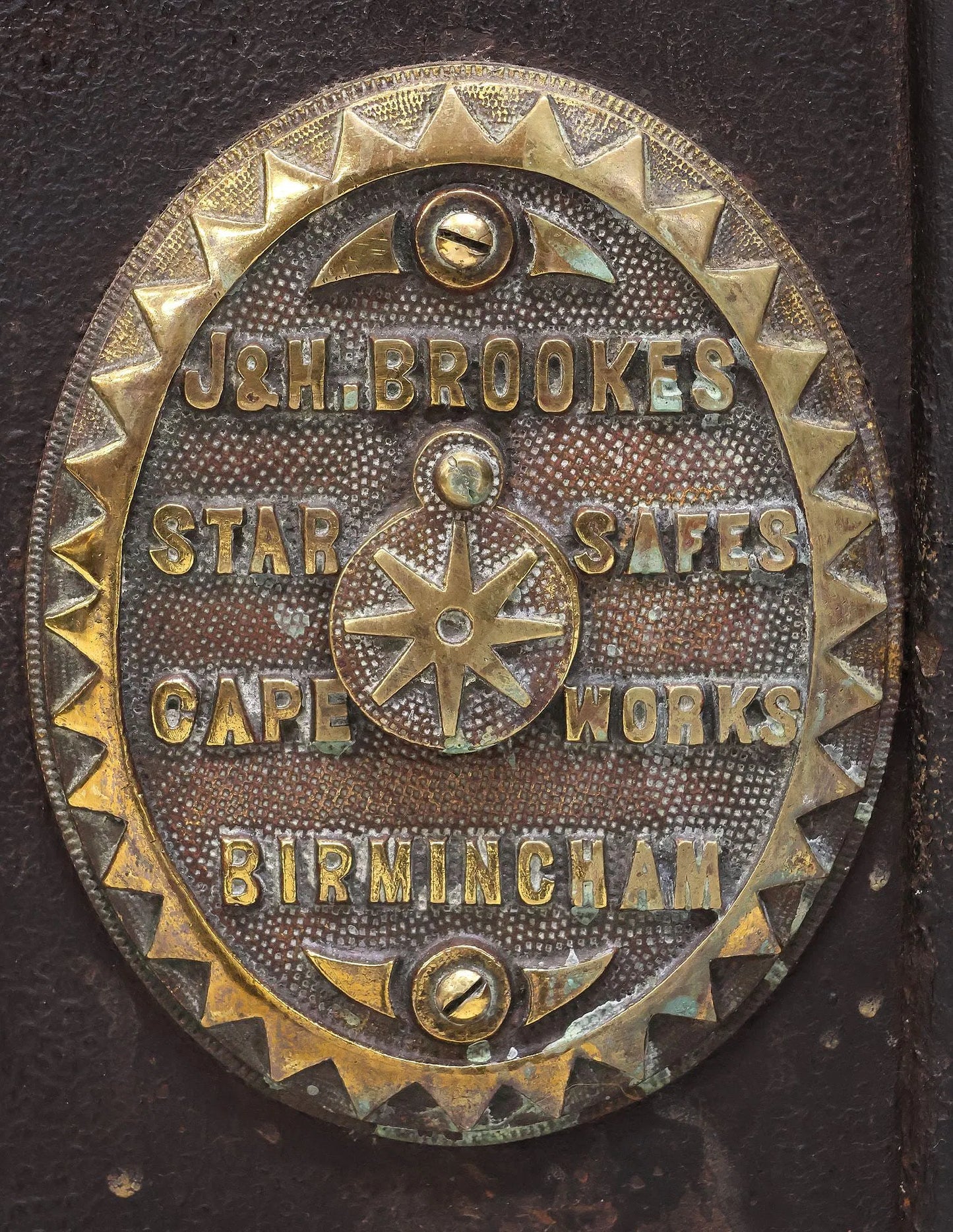 English Victorian J. & H. Brookes "Star Safe" Cast Iron Safe | Late 19th Century
