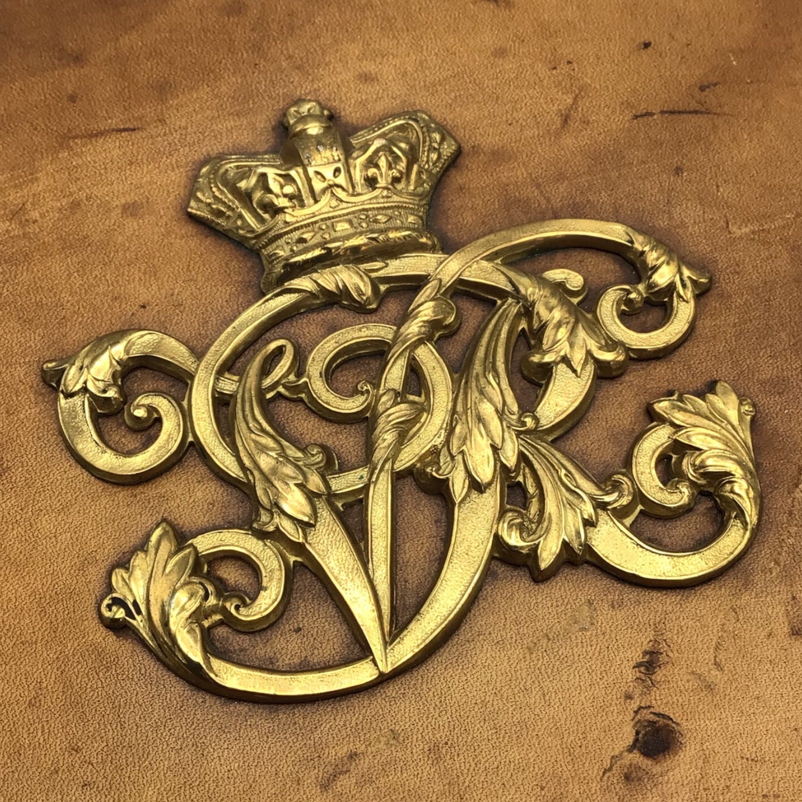 English Victorian-era 19th Century British Sabretache w/ Gold Bullion Cord