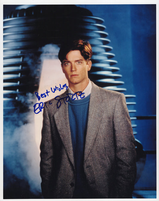 Eric Stoltz Signed Photo 8x10 Personalized "Best Wishes", Eric Stoltz as Martin Brundle in The Fly II, PSA Letter Certified Authentic