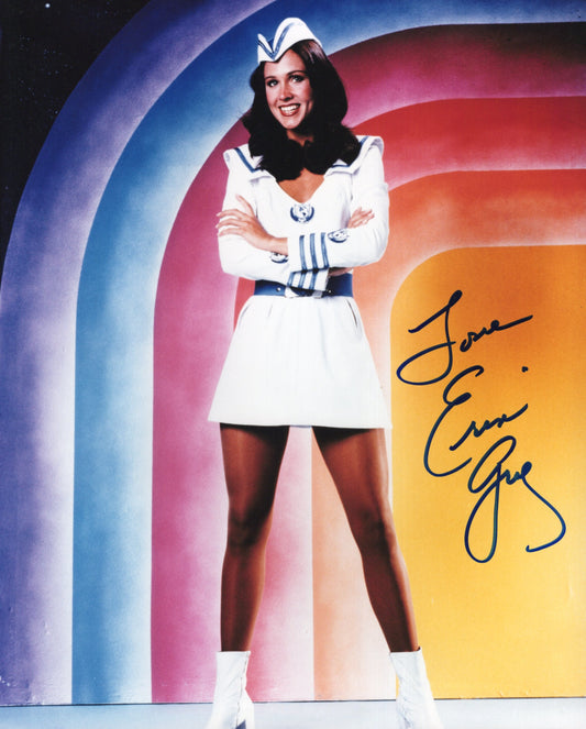 Erin Gray Signed Photo 8x10 Personalized "Love", Erin Gray Autograph as Colonel Wilma Deering in Buck Rogers in the 25th Century in Sexy Costume, PSA Letter Certified Authentic