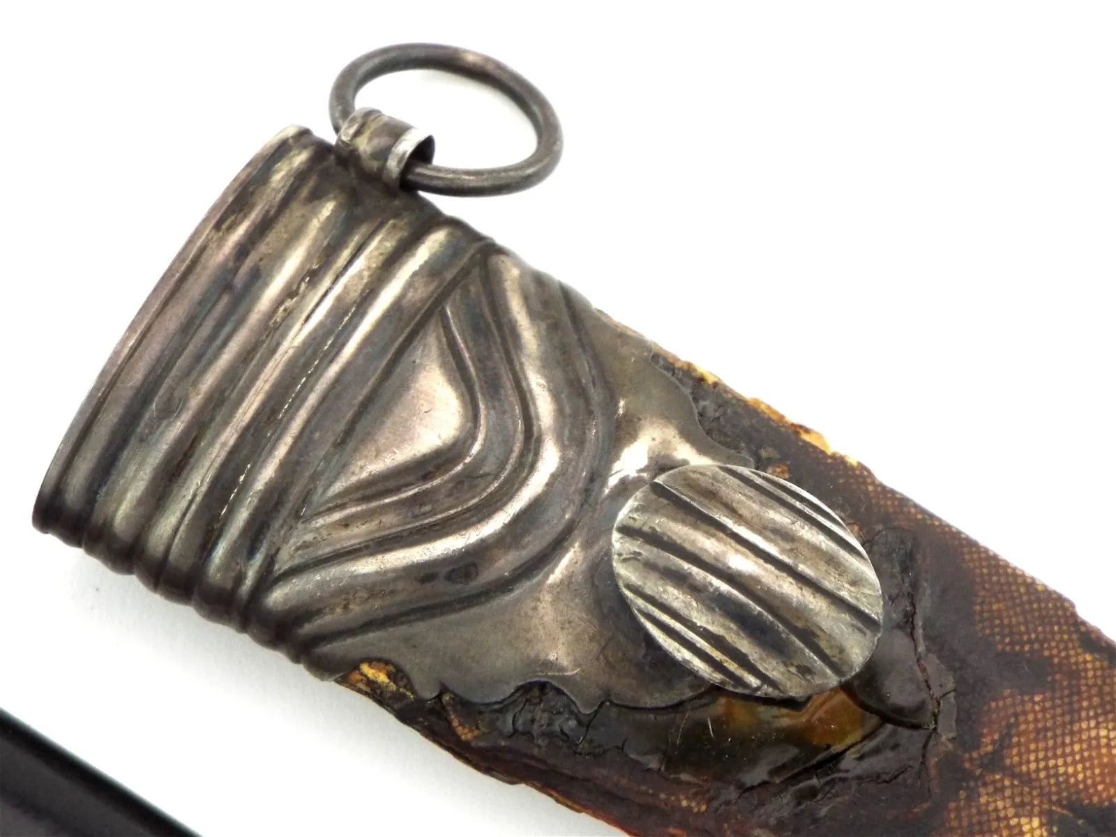 Exceedingly Rare French Plug Bayonet w/ Reversible Handle & Scabbard, 17th–18th C Rev War