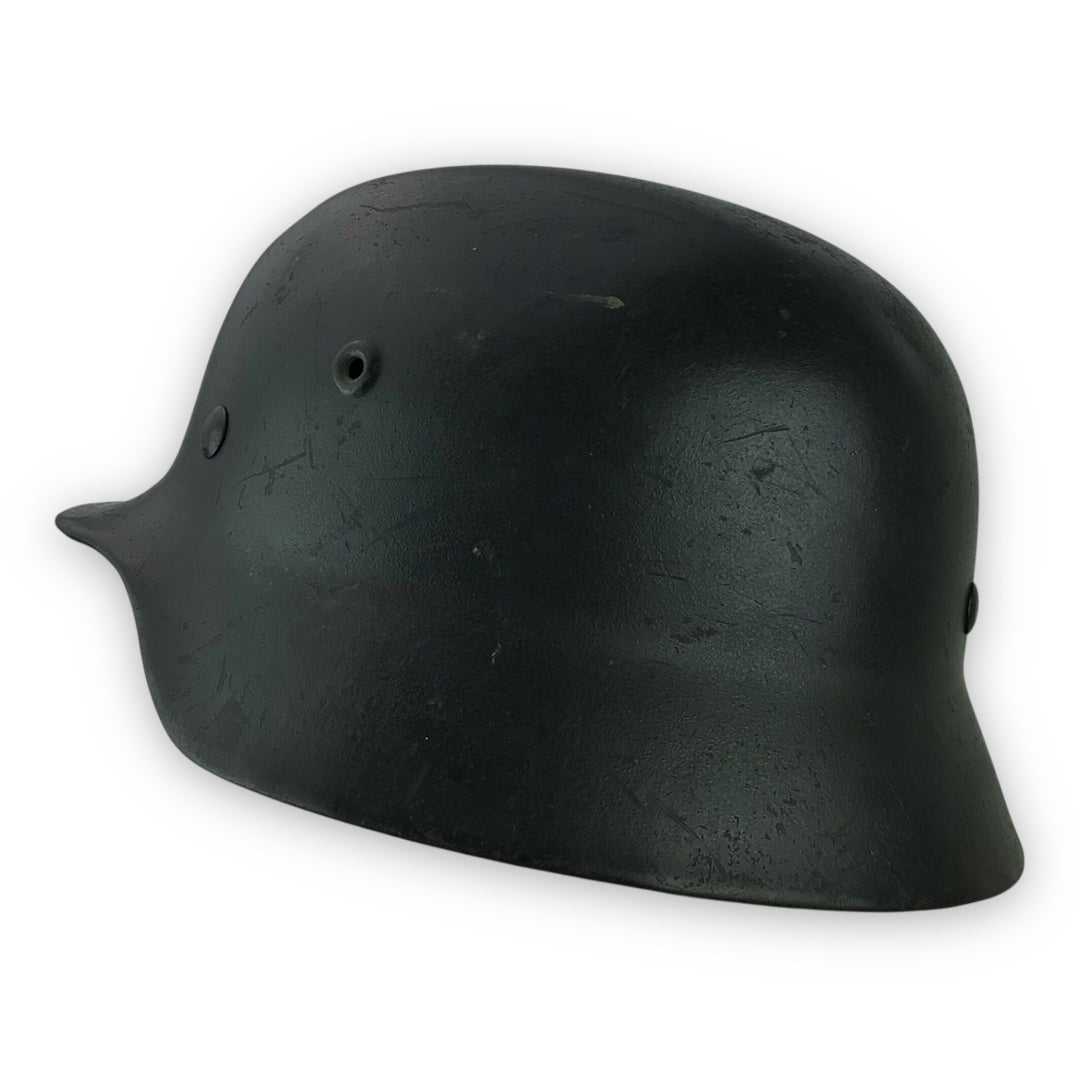Exceptionally Rare German WW2 Waffen-SS M1935 Single Decal Combat Helmet - Named