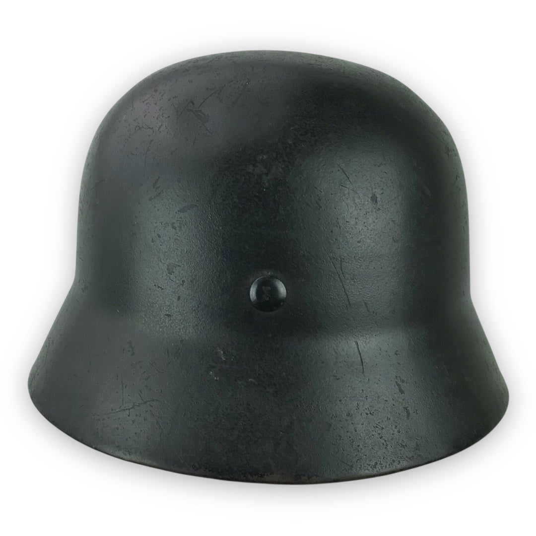 Exceptionally Rare German WW2 Waffen-SS M1935 Single Decal Combat Helmet - Named