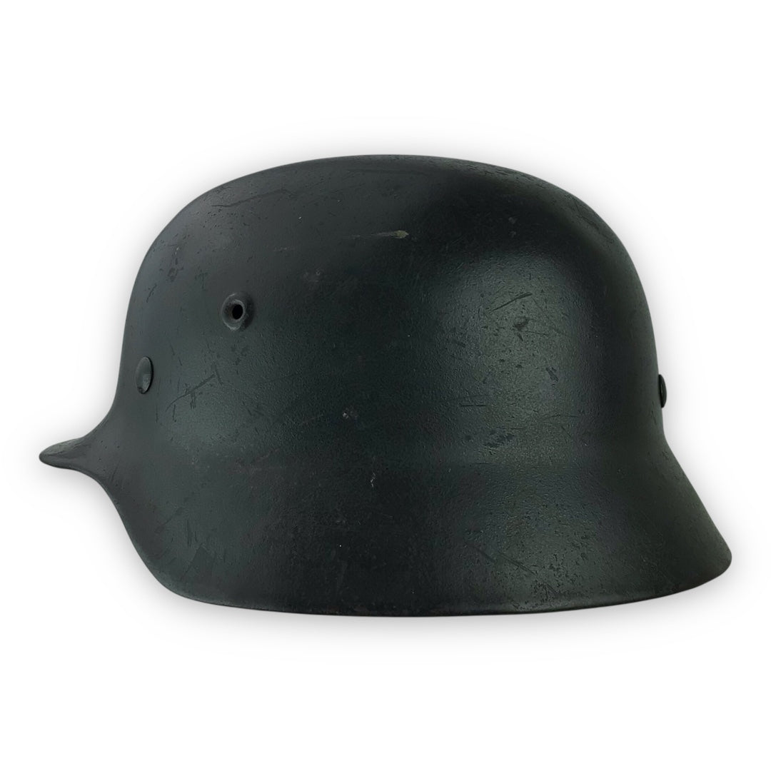 Exceptionally Rare German WW2 Waffen-SS M1935 Single Decal Combat Helmet - Named