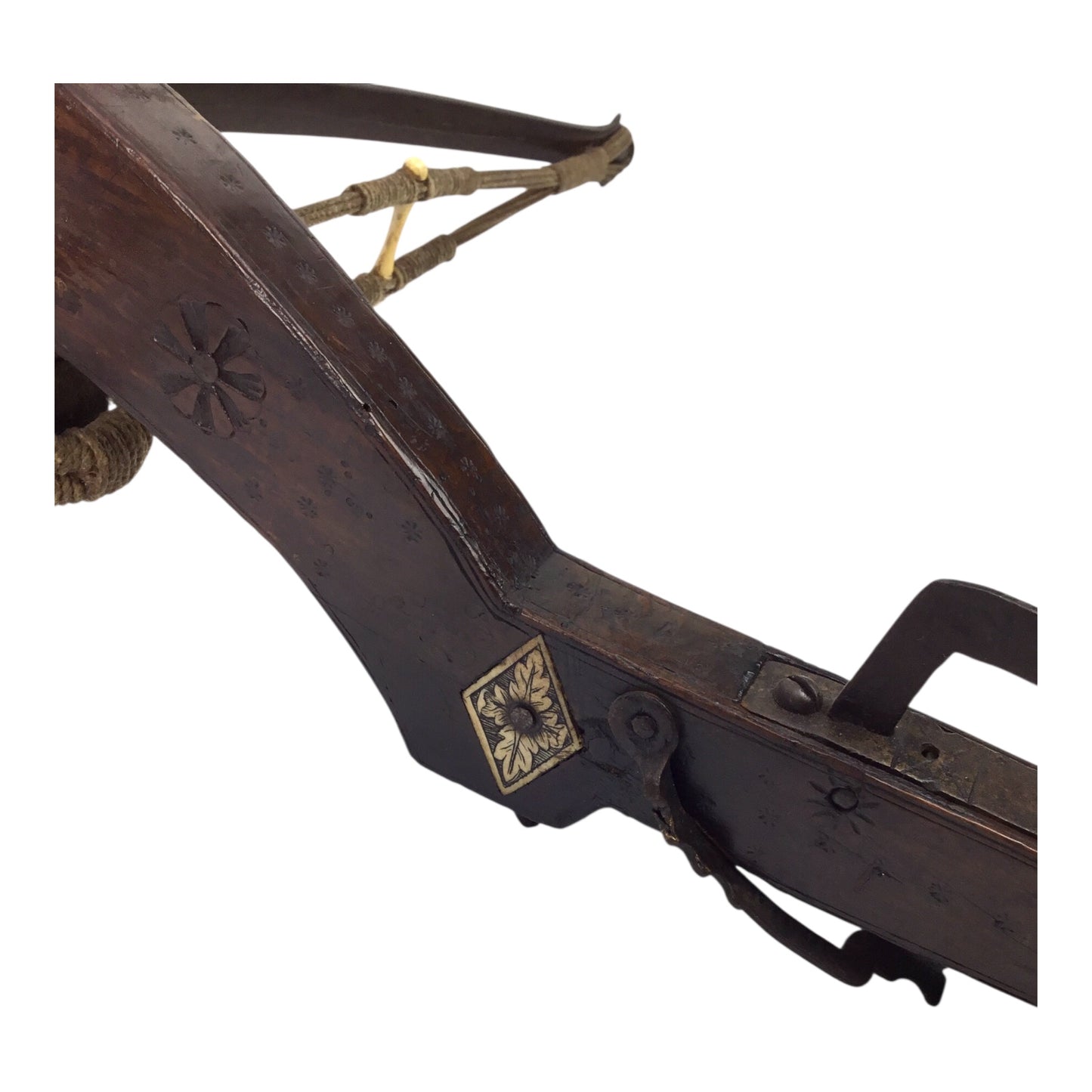 Extremely Rare German Incendiary Crossbow with Steel Bow & Goat’s Foot Lever, circa 1600–1700