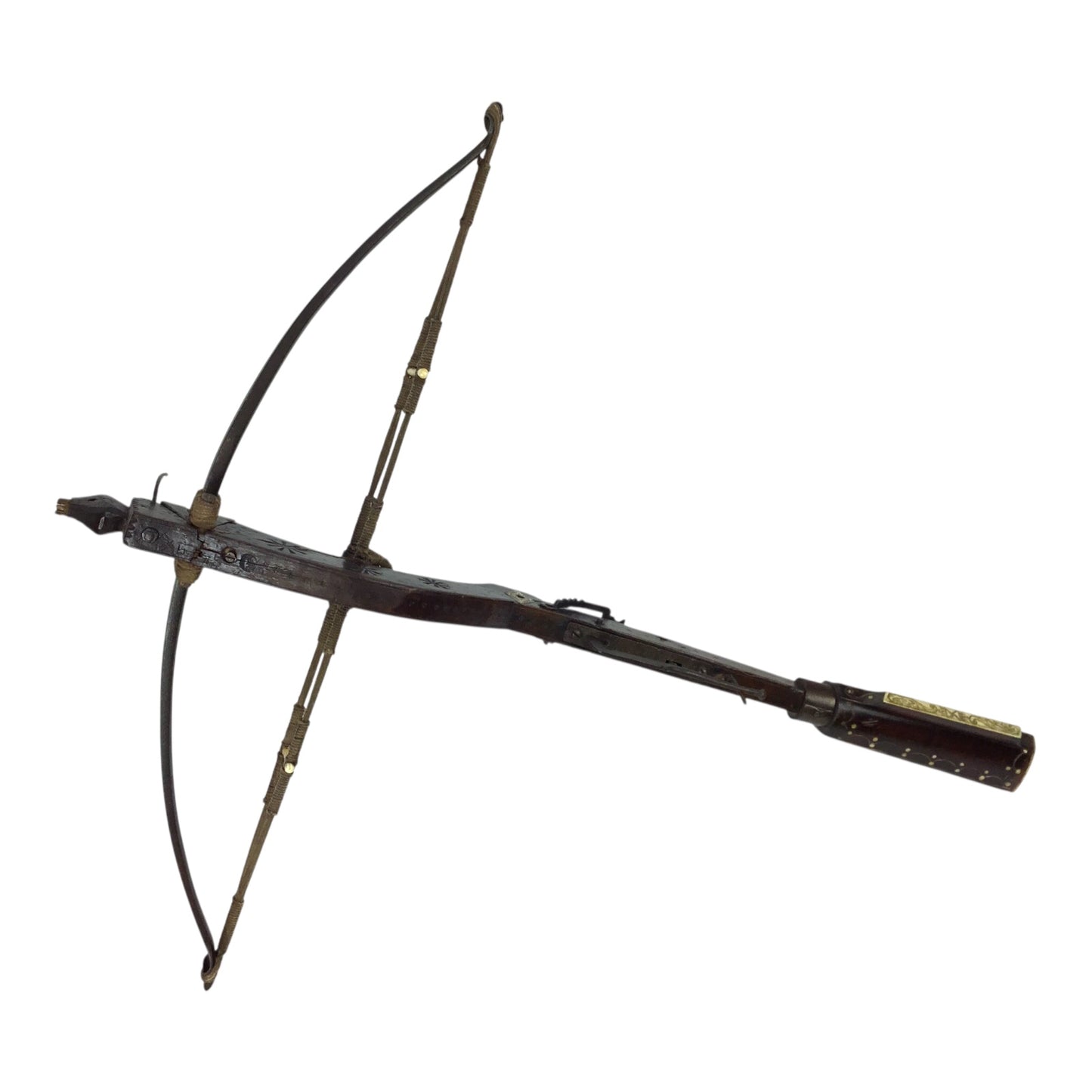 Extremely Rare German Incendiary Crossbow with Steel Bow & Goat’s Foot Lever, circa 1600–1700