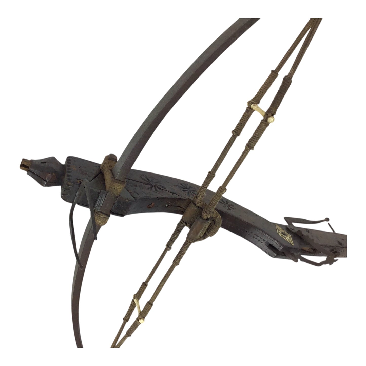 Extremely Rare German Incendiary Crossbow with Steel Bow & Goat’s Foot Lever, circa 1600–1700