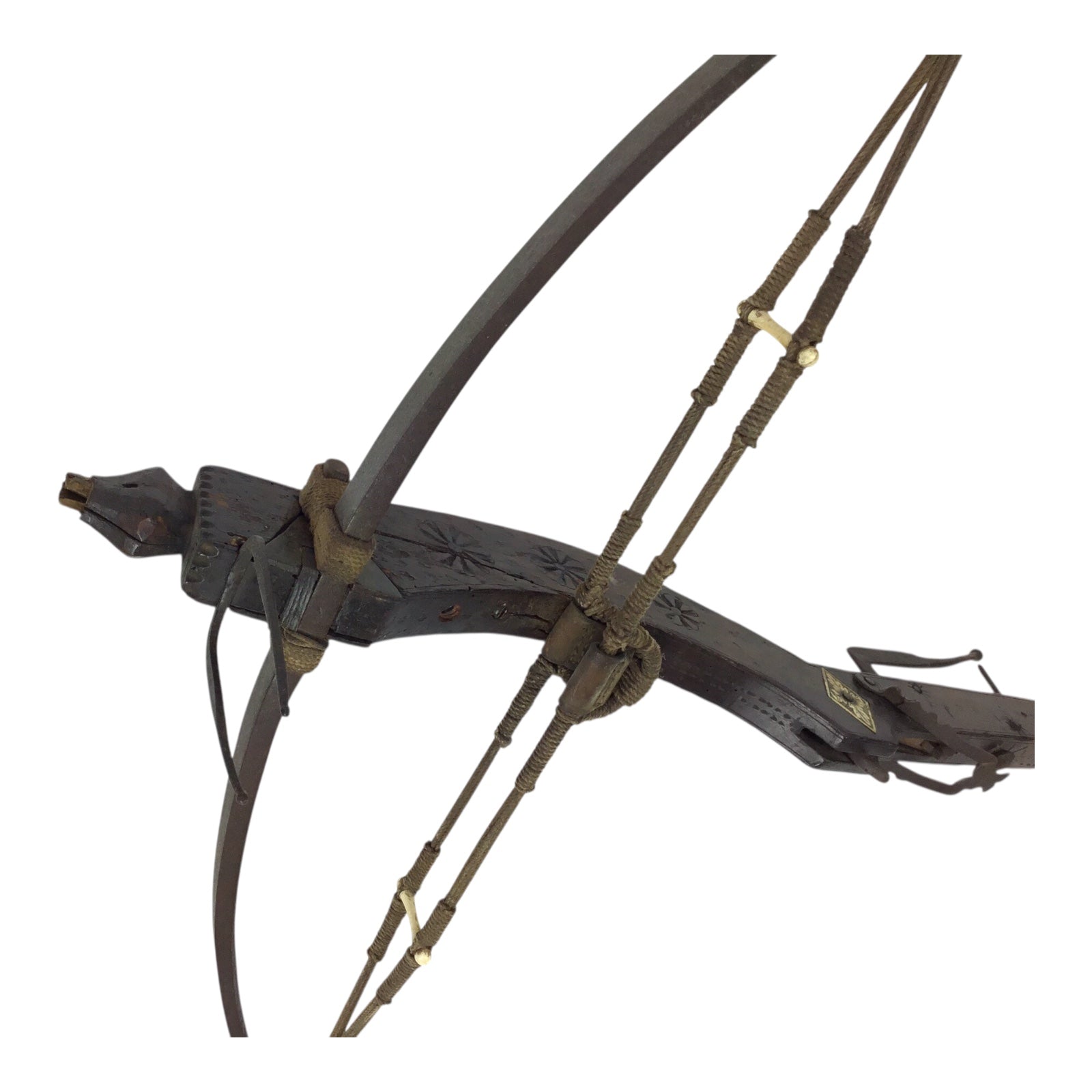 Extremely Rare German Incendiary Crossbow with Steel Bow & Goat’s Foot Lever, circa 1600–1700