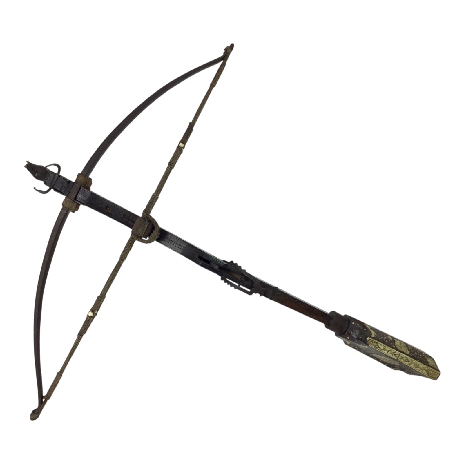 Extremely Rare German Incendiary Crossbow with Steel Bow & Goat’s Foot Lever, circa 1600–1700