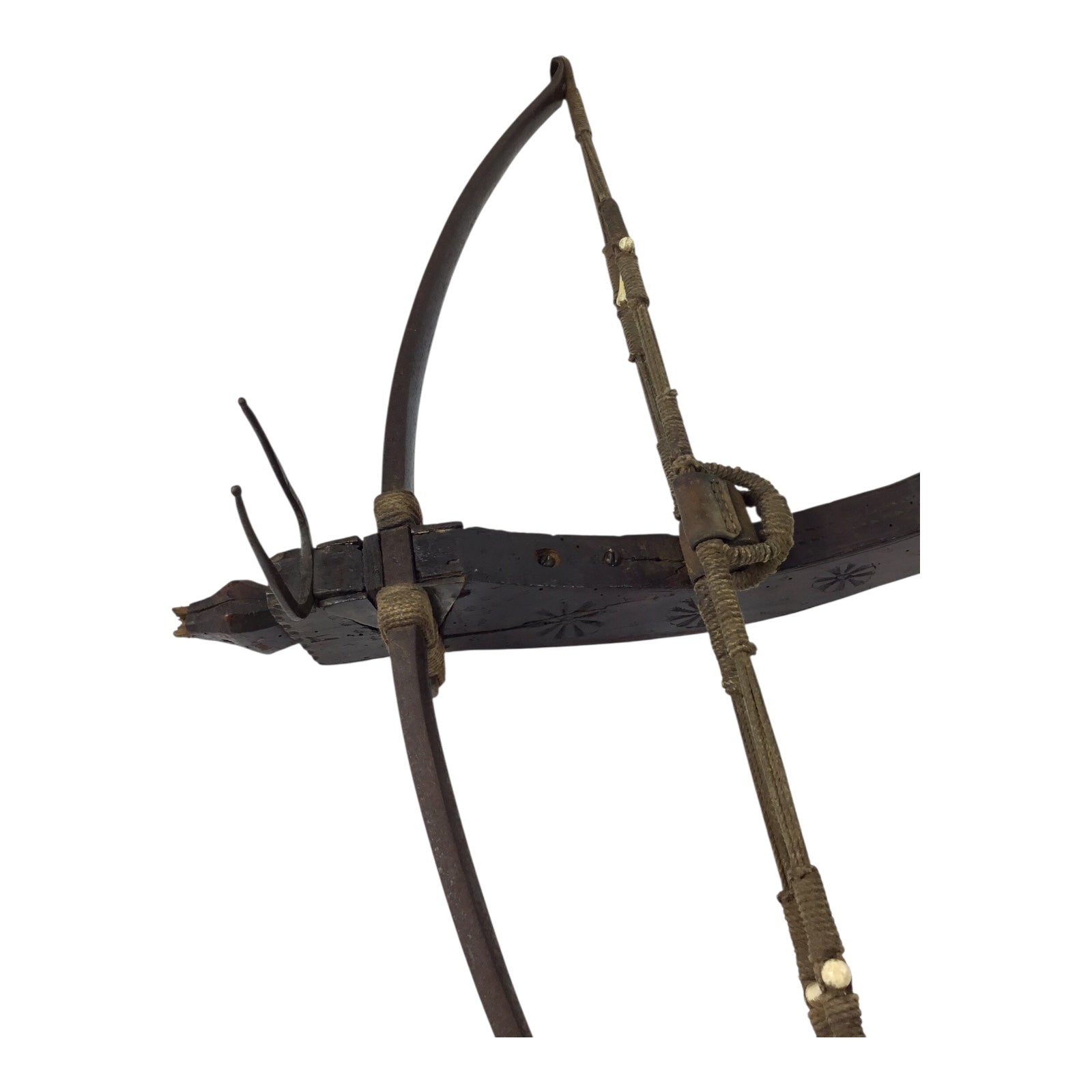 Extremely Rare German Incendiary Crossbow with Steel Bow & Goat’s Foot Lever, circa 1600–1700