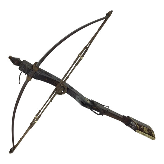 Extremely Rare German Incendiary Crossbow with Steel Bow & Goat’s Foot Lever, circa 1600–1700