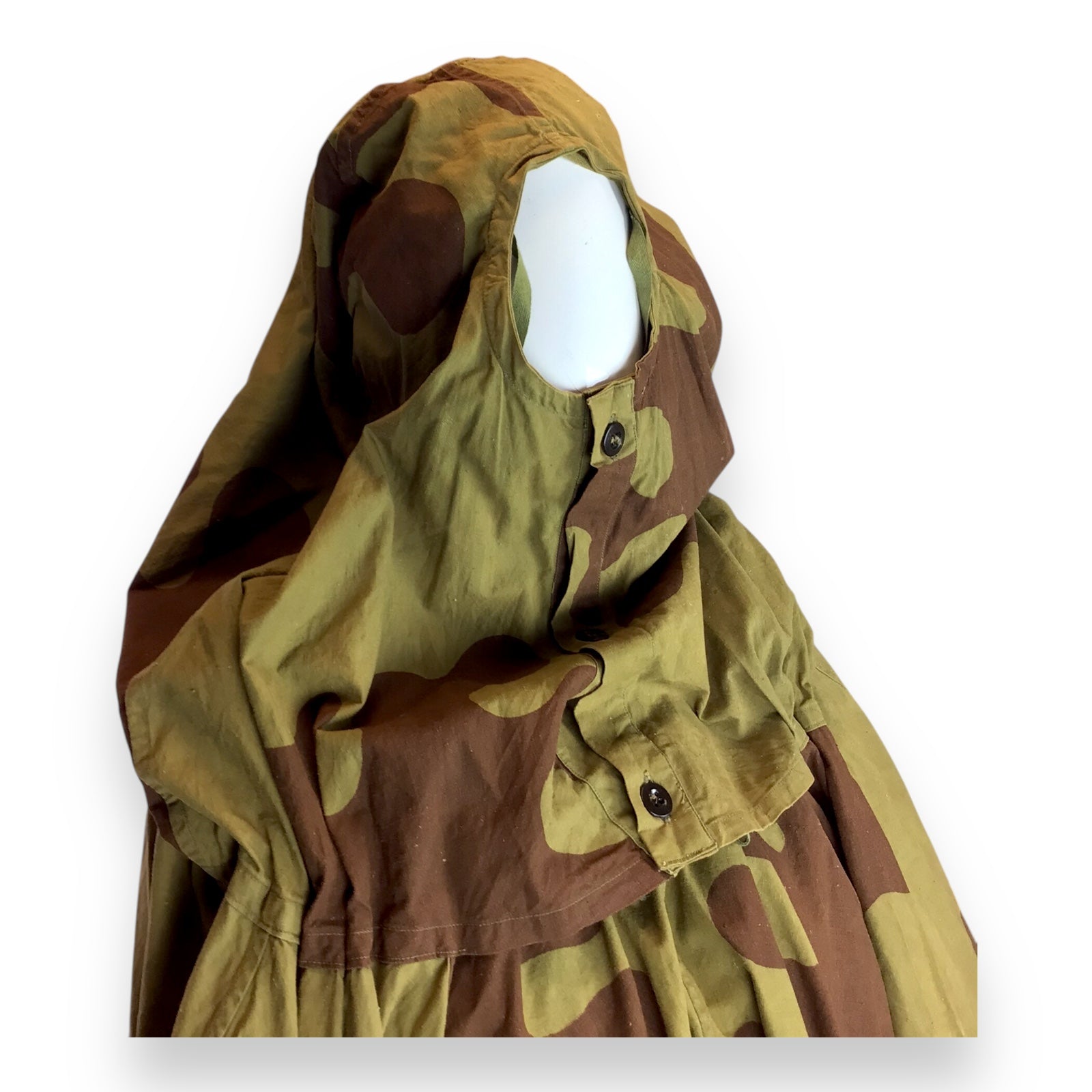 Extremely Rare WW2 Soviet Sniper Smock with Face Veil | Amoeba Camouflage | Museum Provenance