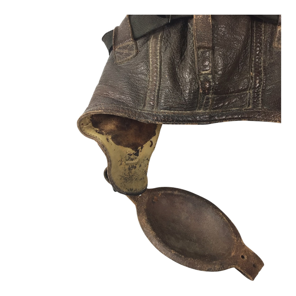 WWII Era Type A-11 Flight Helmet w/ Aviator Goggles