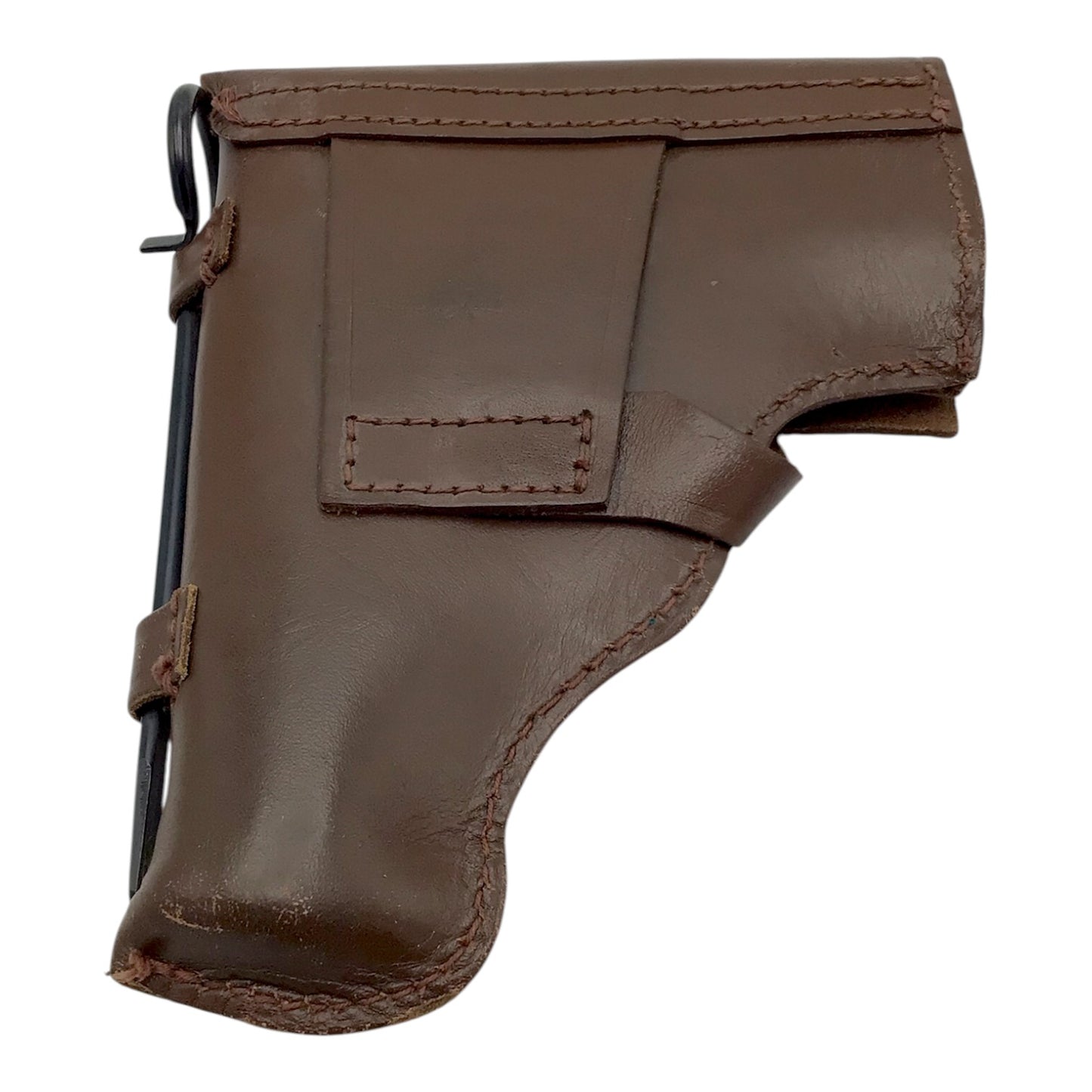 USSR\Russian Military Soviet Army Makarov PM Pistol Belt Holster – Brown Leather with Cleaning Rod