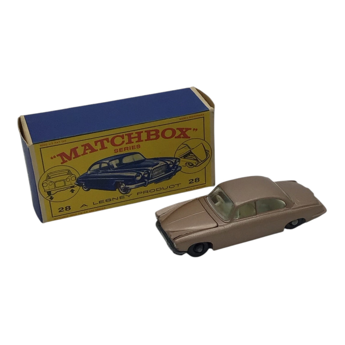 Lesney Matchbox Series #28 Mark Ten Jaguar w/ Original Box