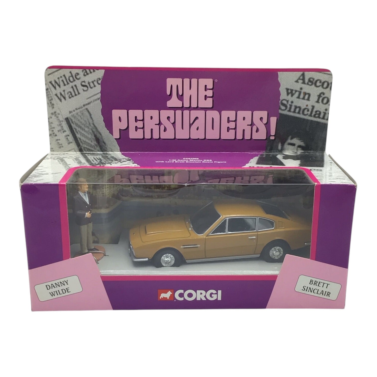 The Persuaders! 1:36 Scale Aston Martin DBS w/ Lord Brett Resin Figure