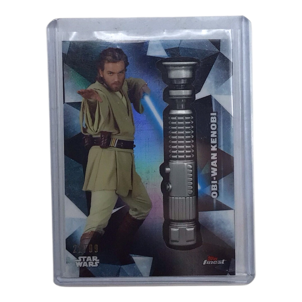 Star Wars Obi-Wan Kenobi Lightsaber Hilt Medallion Card - Topps Finest