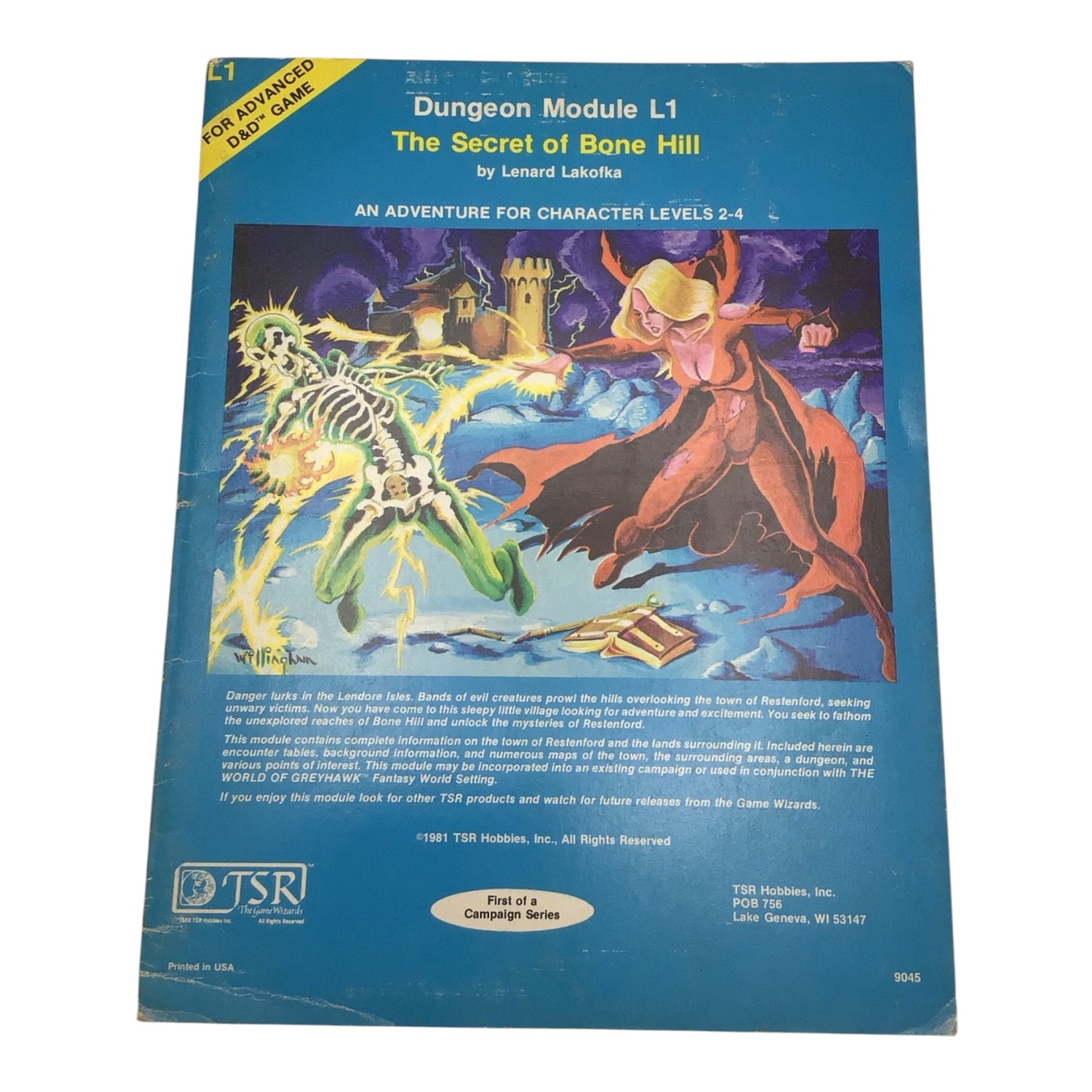 Advanced Dungeons & Dragons The Secret of Bone Hill L1 #9045 1981