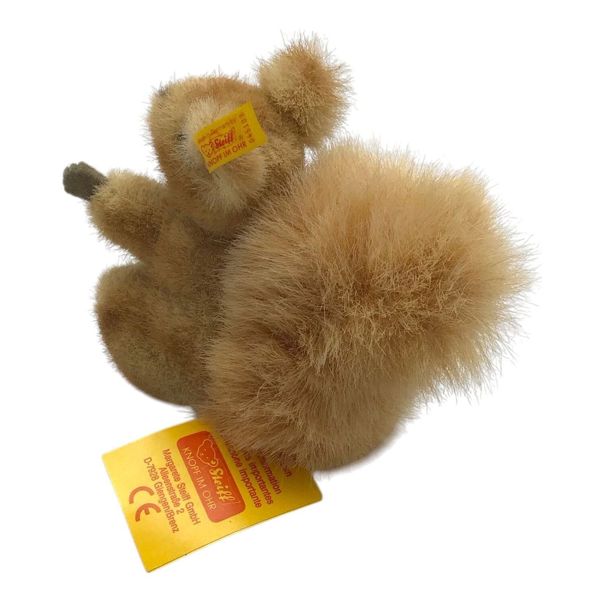 German Steiff Miniature Possy Squirrel Mohair Stuffed Animal