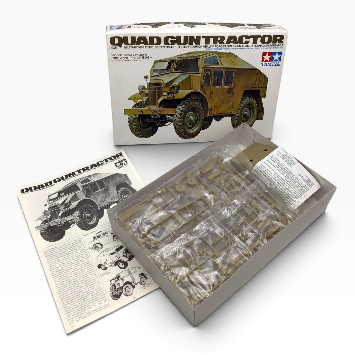 Tamiya 35045 1/35 British Quad Gun Tractor Ford FGT - Scale Model Kit – Military Miniatures