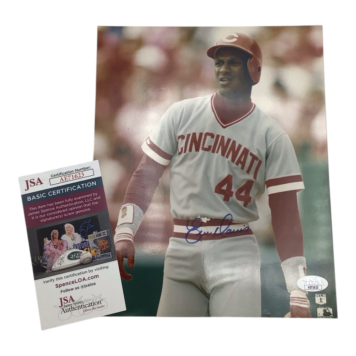 Eric Davis Signed 8x10 Photo - Cincinnati Reds