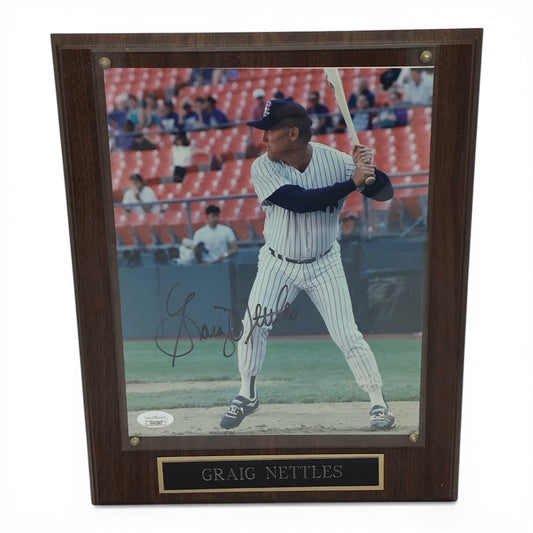 Graig Nettles Signed Photo Plaque - JSA Authenticated