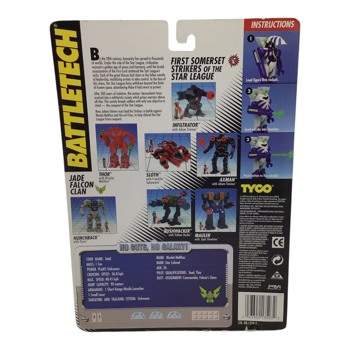 Battletech Toad w/ Nicolai Malthus - Tyco (1994)