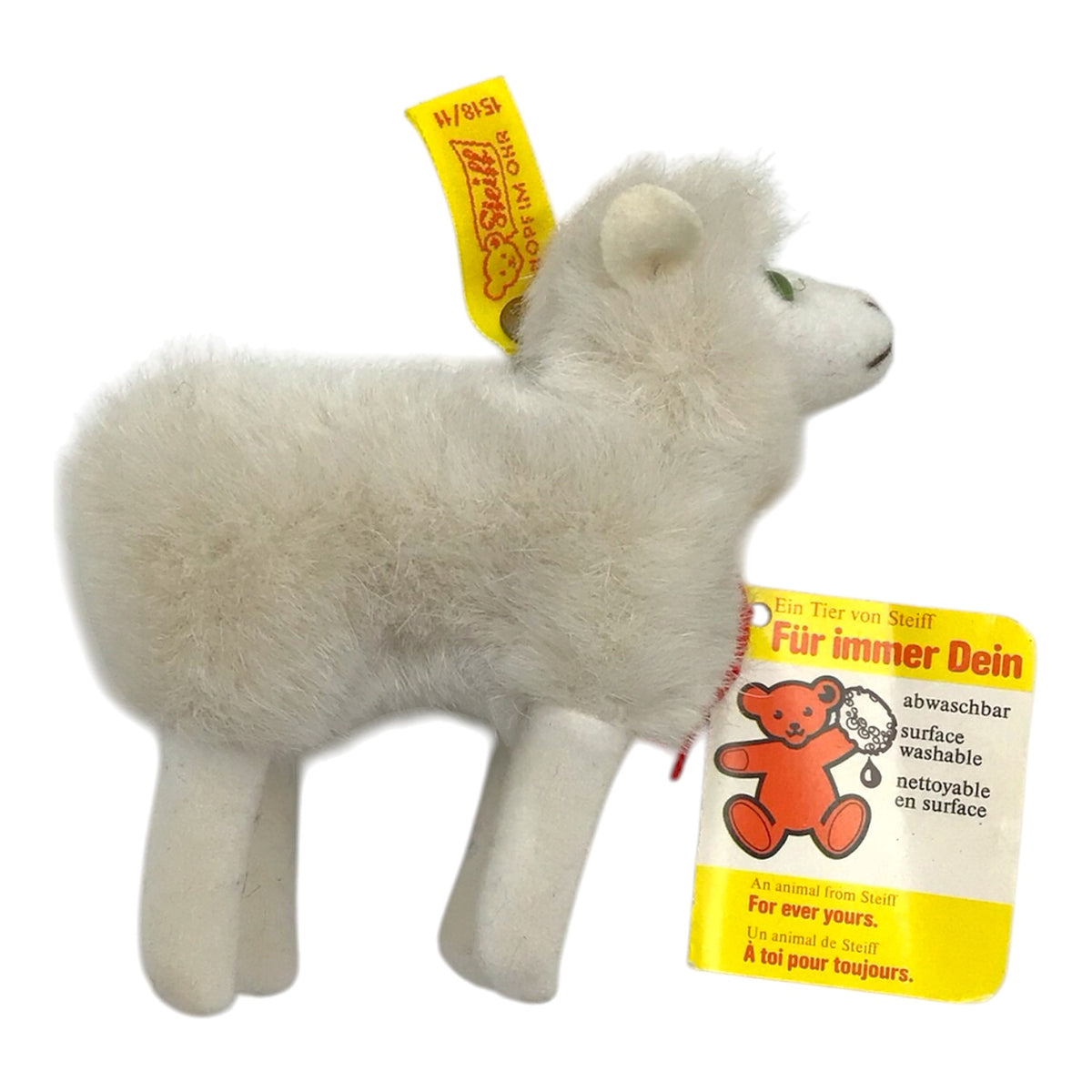 Miniature Mohair Toy Animal w/ Maker's Label Flori Sheep 1518/11