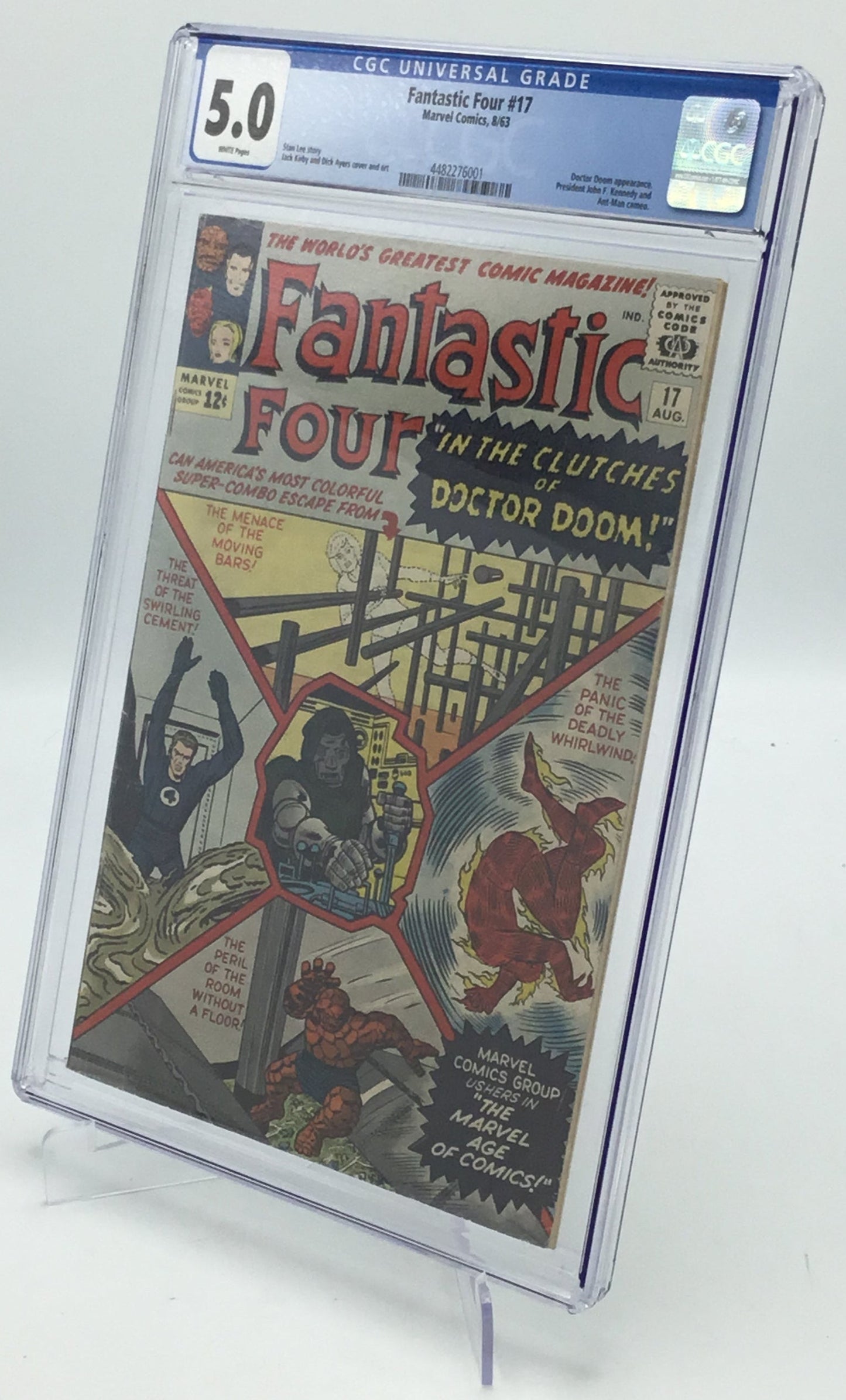 Fantastic Four #17 (1963) - CGC 5.0 - Doctor Doom appearance, Ant-Man cameo, John F. Kennedy cameo!