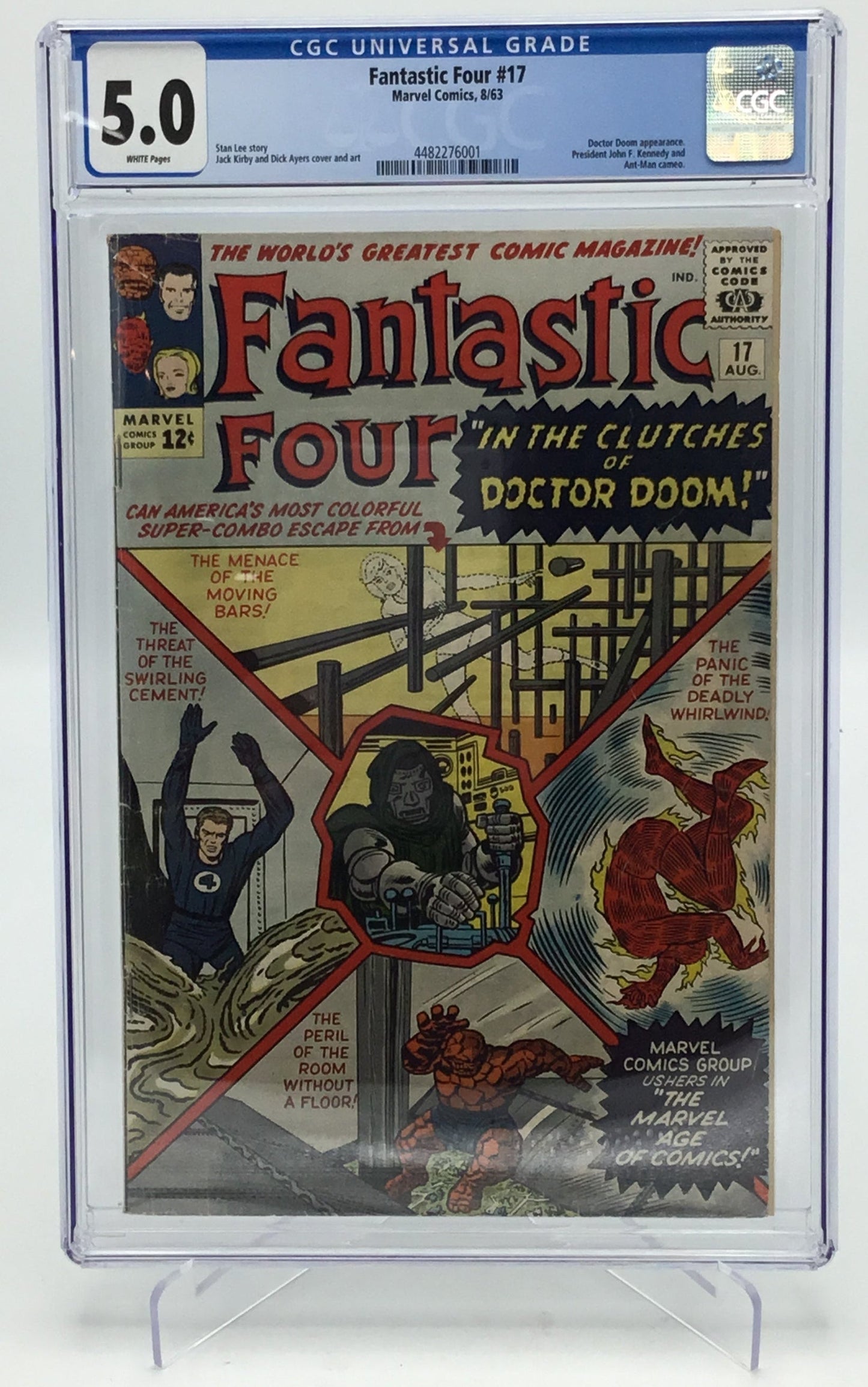 Fantastic Four #17 (1963) - CGC 5.0 - Doctor Doom appearance, Ant-Man cameo, John F. Kennedy cameo!