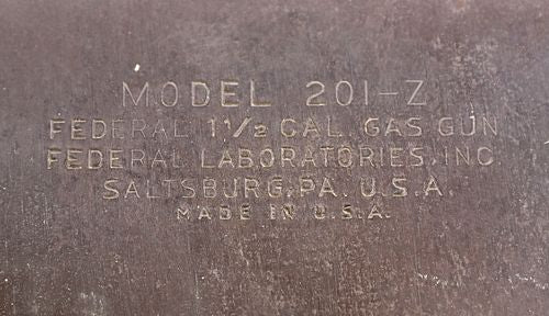 Federal Laboratories Model 201-Z Tear Gas & Flare Gun, Saltsburg, Pa.